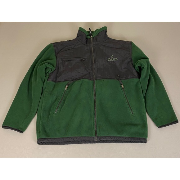 Weatherproof Fleece Jacket Men's XL Full Zip Green Mohonk Mountain House Logo - Picture 1 of 16